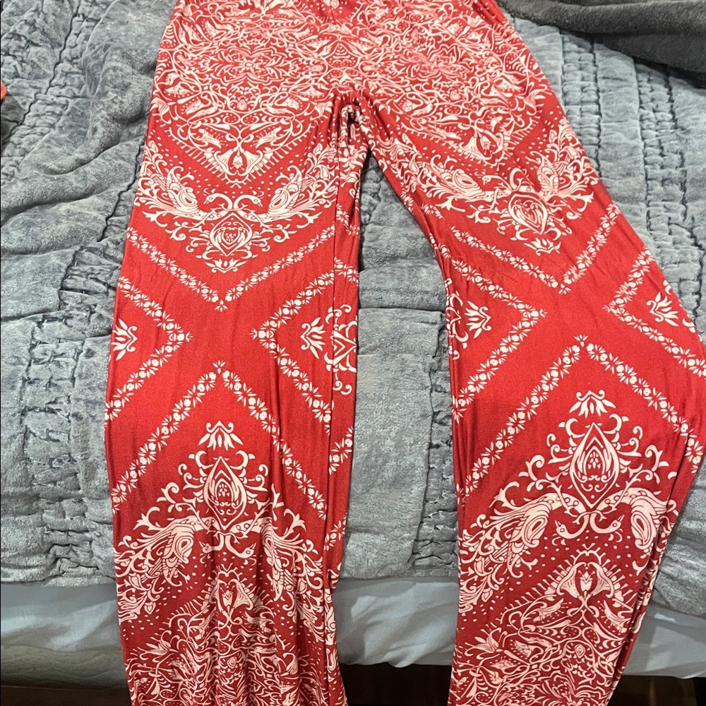 Novella Royale Red and White Paisley Janis bells Banana bandit paisley